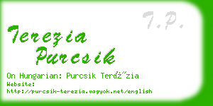 terezia purcsik business card